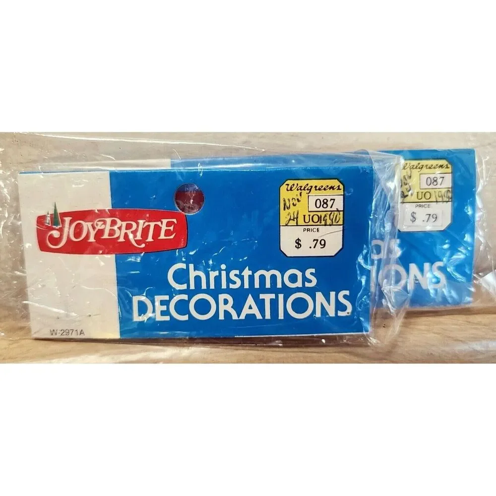 Vintage Joybrite Gift Package Hanging Ornament Decorations 4 Pieces